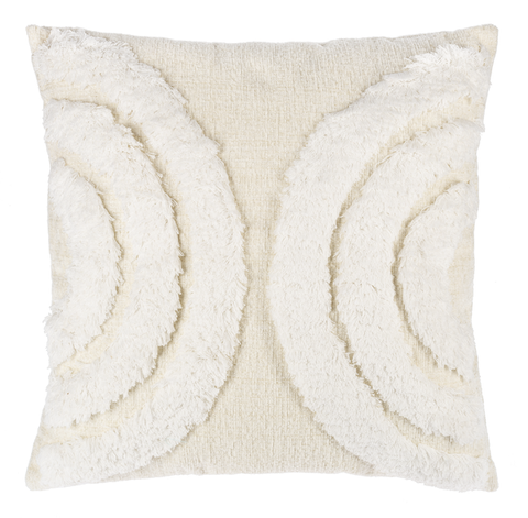 Arch Tufted Square Chenille Pillow