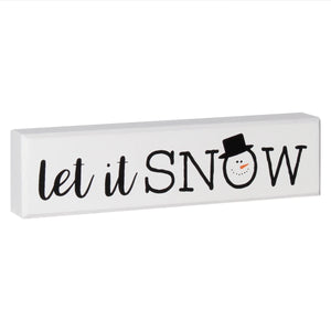 Let it Snow Snowman Shelf Sitter