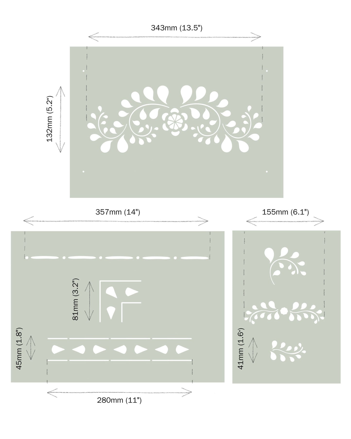 Annie Sloan Stencil- Faux Bone Inlay
