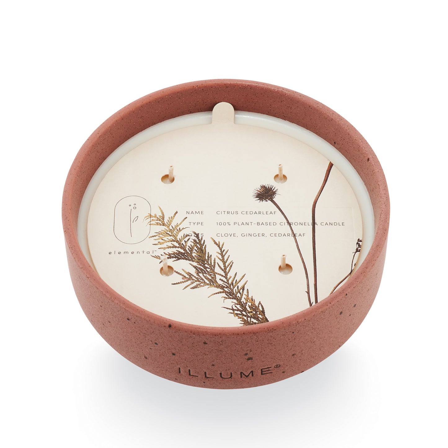 Citrus Cedarleaf Outdoor Citronella Candle in Ceramic Bowl