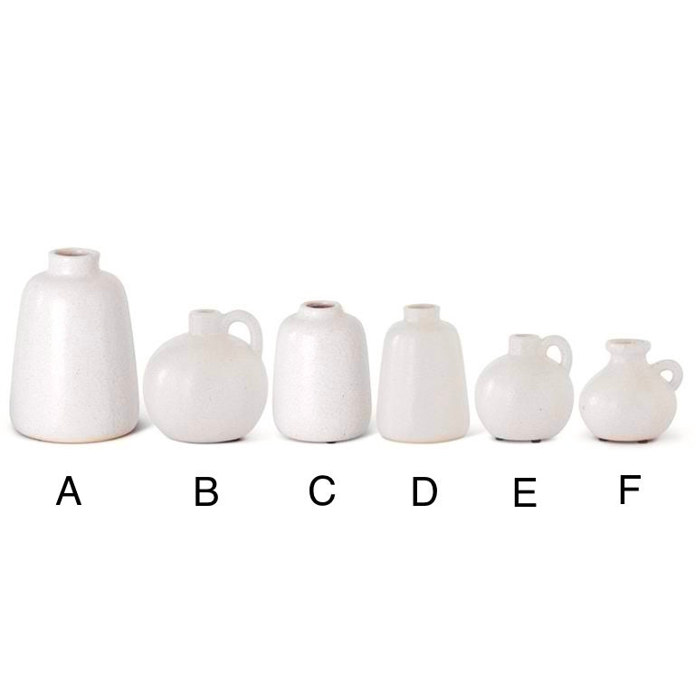 Matte White Stoneware Vases