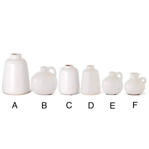 Matte White Stoneware Vases