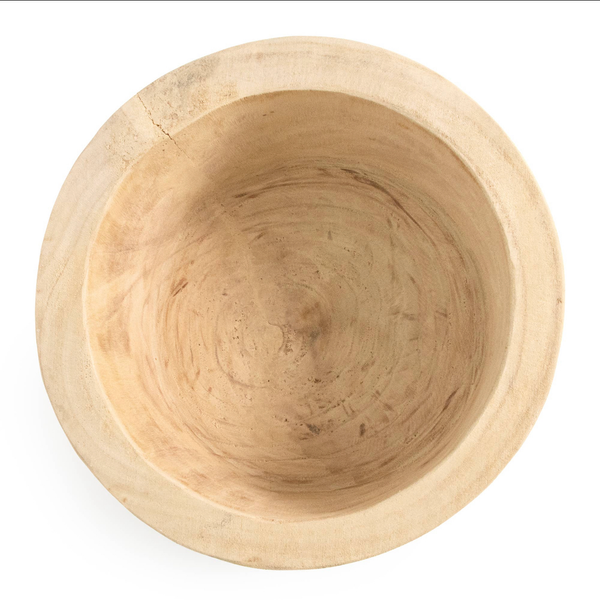 Large Round Wood Bowl, 13.5 in.Dia.