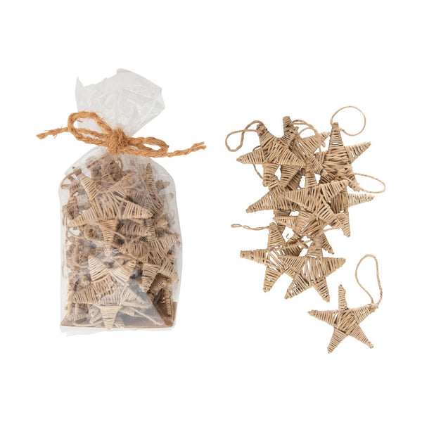 Hand Woven Star Ornaments in Bag