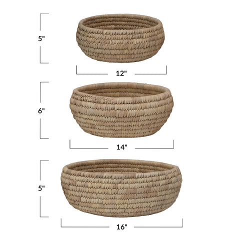Handcrafted Natural Leaf and Grass Baskets
